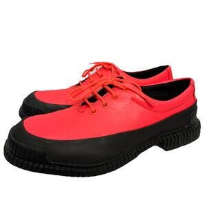 Camper Pix Formal (Size 43) Hot Pink/Red & Black Leather Chunky Oxford Shoe